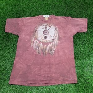 Vintage 1997 Native-American Shirt XL 25x31 Red Dreamcatcher